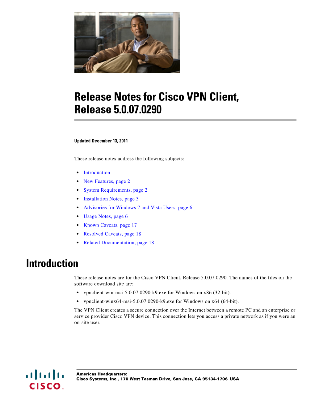 Release Notes for Cisco VPN Client, Release 5.0.07.0290