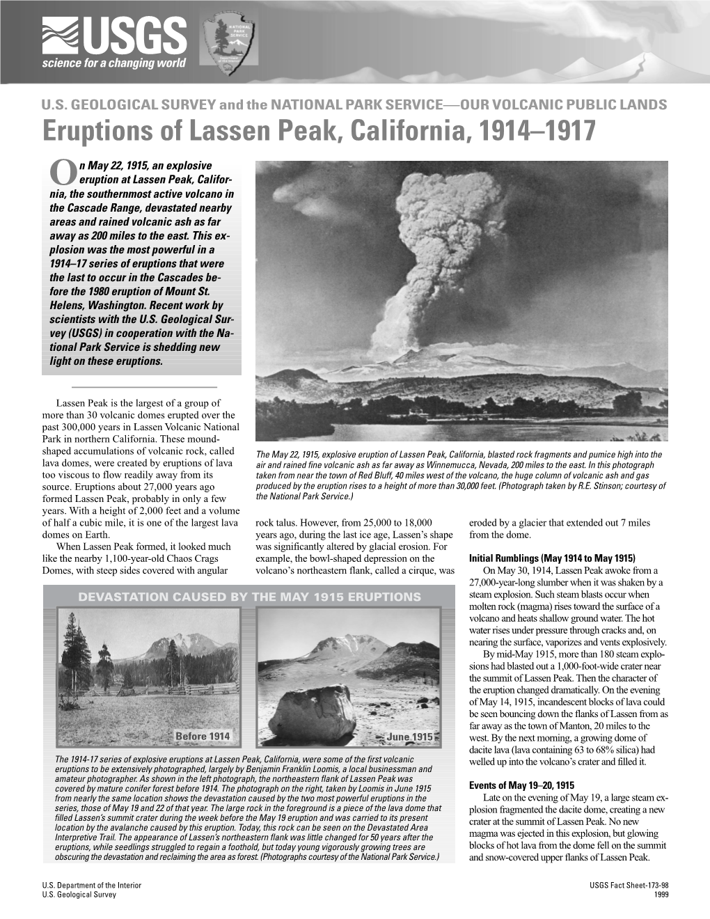 Eruptions of Lassen Peak, California, 1914–1917