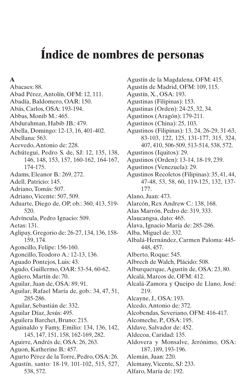 Índice De Nombres De Personas Y Lugares, Pp. 607-640