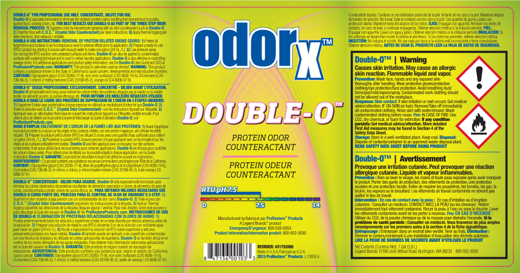 Double-O™ for Professional Use Only