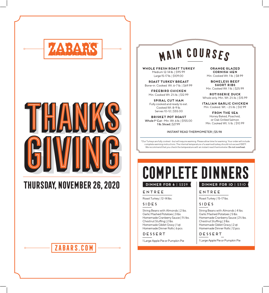 Thanksgivingmenu2020.Pdf