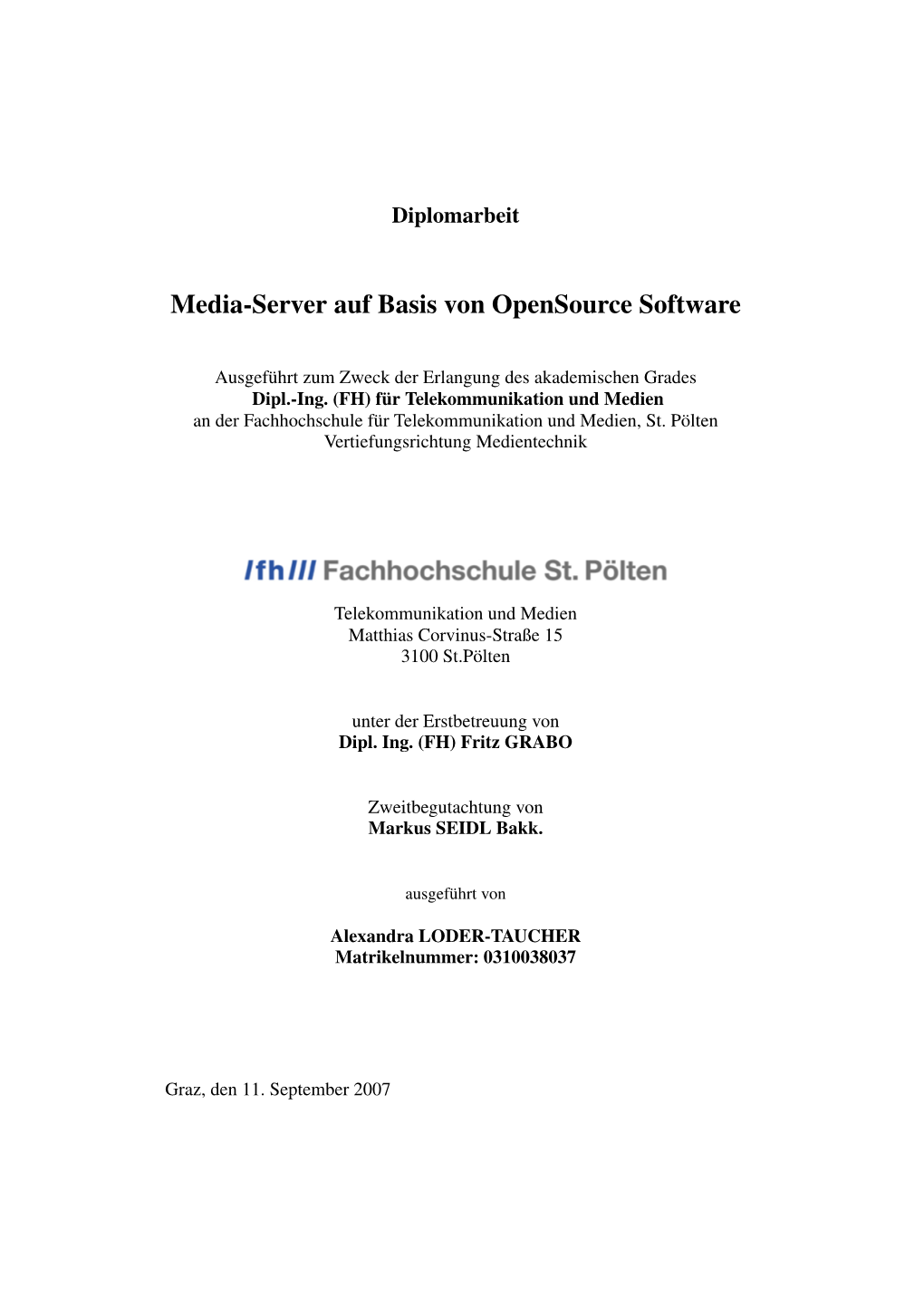 Media-Server Auf Basis Von Opensource Software