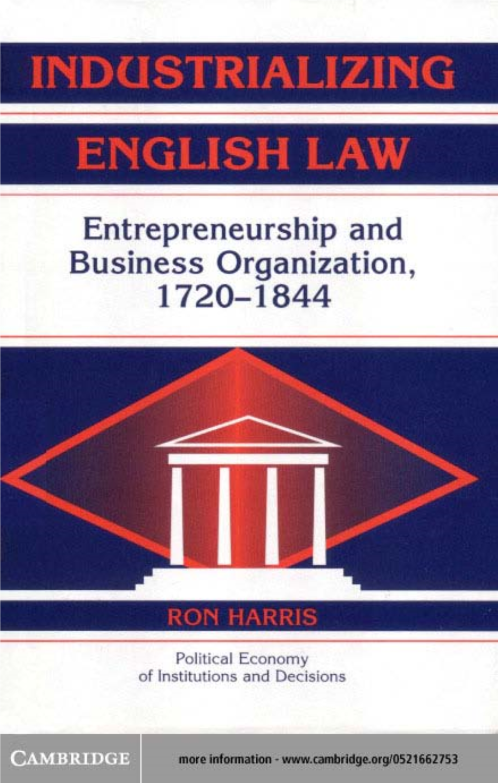 Industrializing English Law: Entrepreneurship And