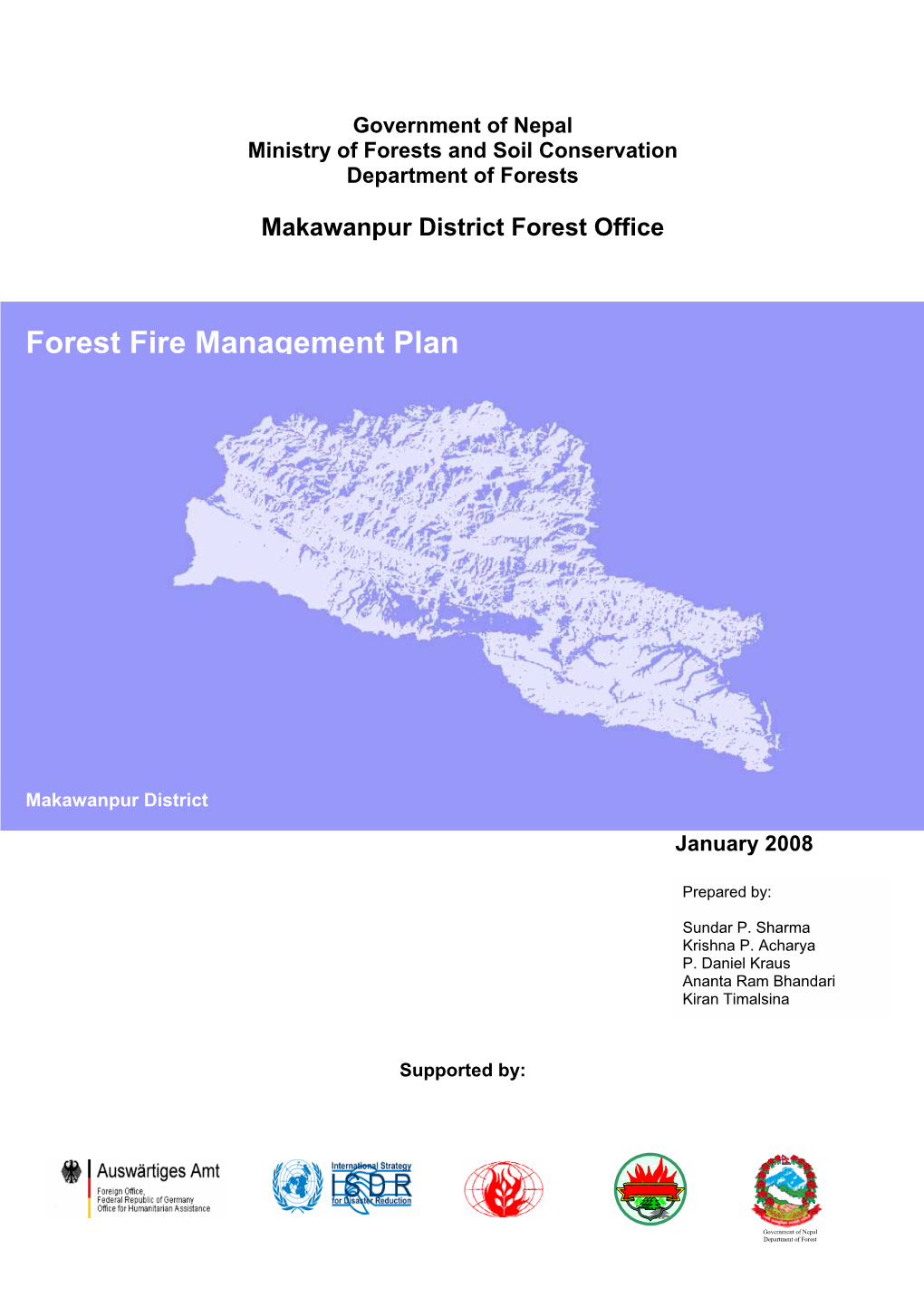 District Level Fire Management Planning