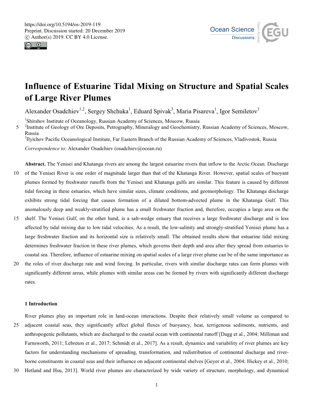 Influence of Estuarine Tidal Mixing on Structure and Spatial Scales Of