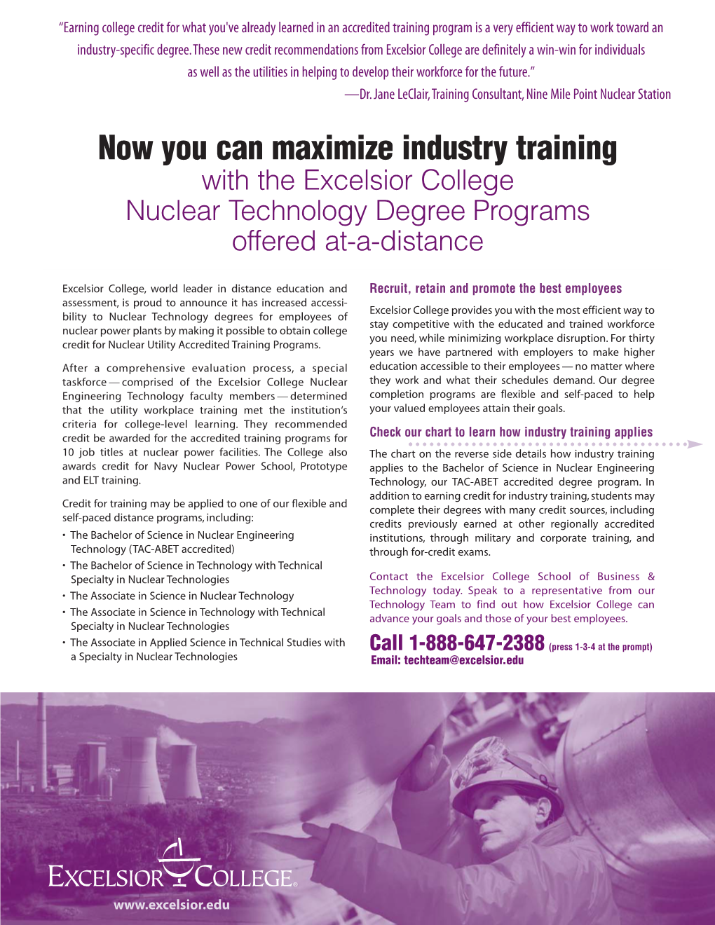 Nuclear Technology Degree Programs Offered At-A-Distance