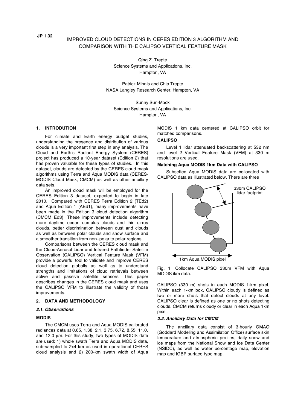 Improved Cloud Detections in Ceres Edition 3 Algorithm and Comparison with the Calipso Vertical Feature Mask