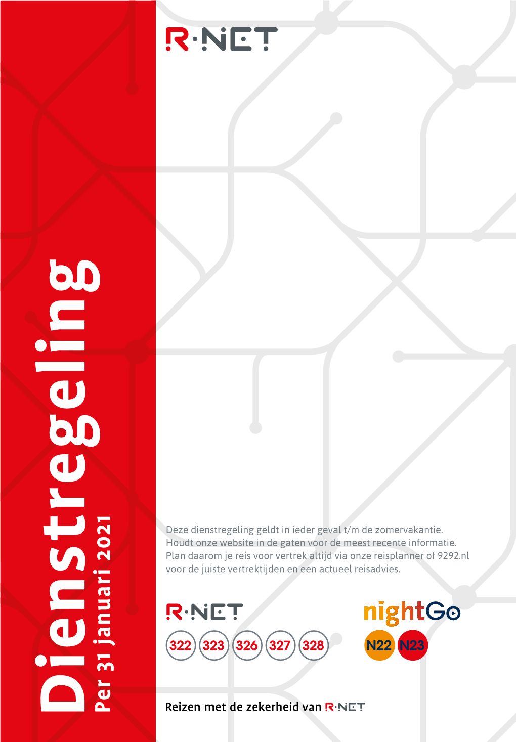 Dienstregeling R-Net + Nightgo