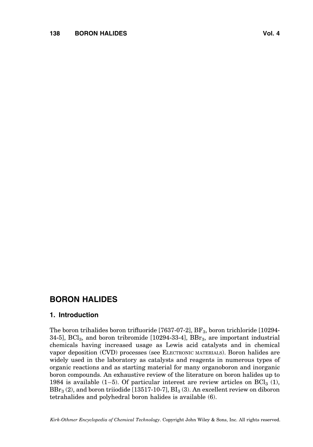 "Boron Halides"