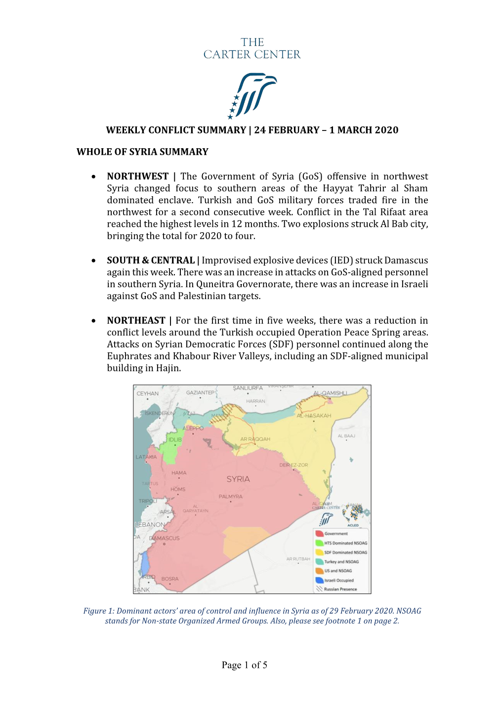 Weekly Conflict Summary | 24 February – 1 March 2020