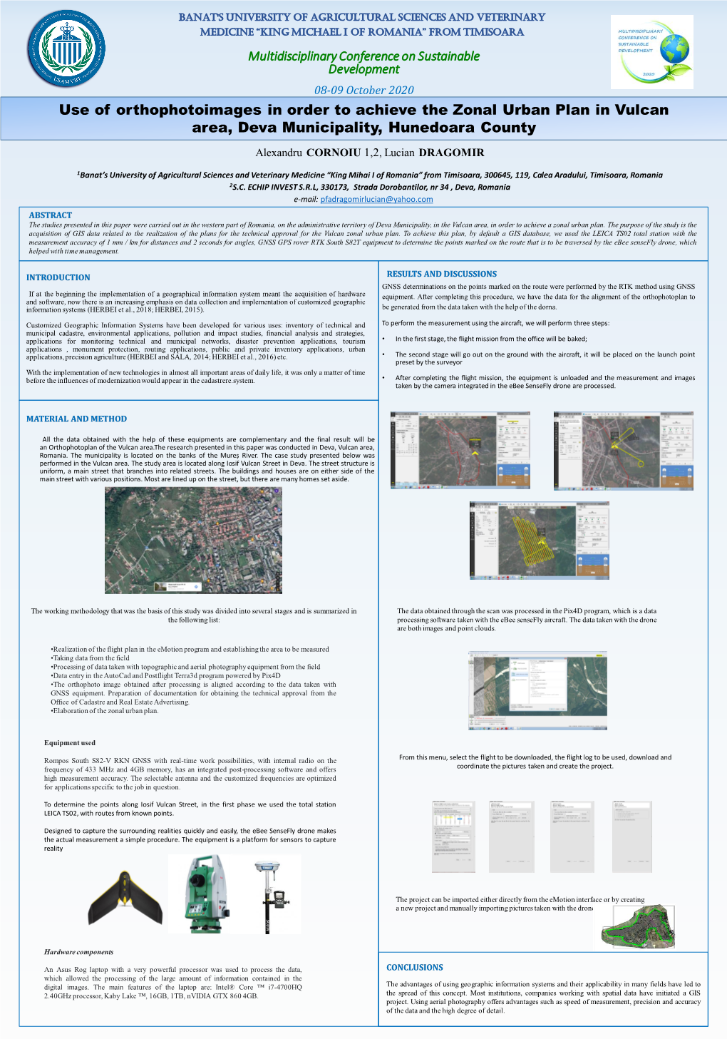 Use of Orthophotoimages in Order to Achieve the Zonal Urban Plan in Vulcan Area, Deva Municipality, Hunedoara County