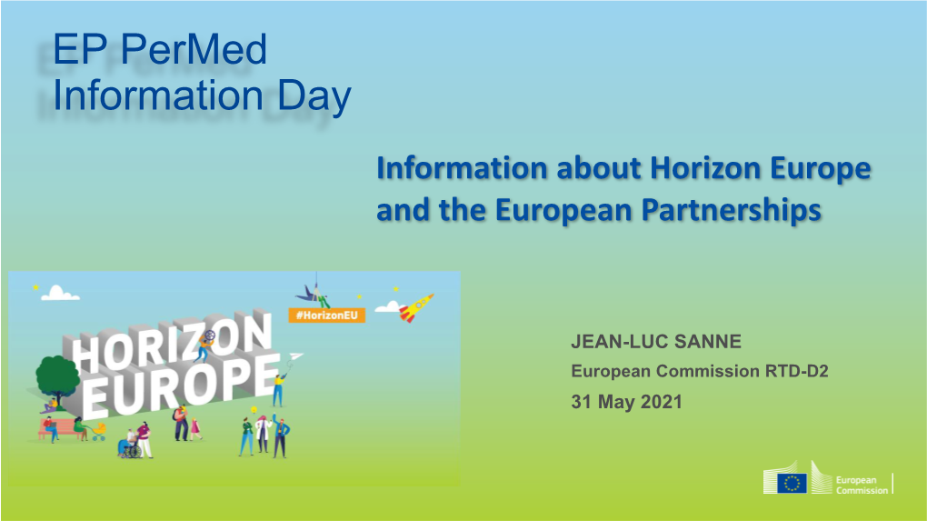 Information About Horizon Europe and the European Partnerships
