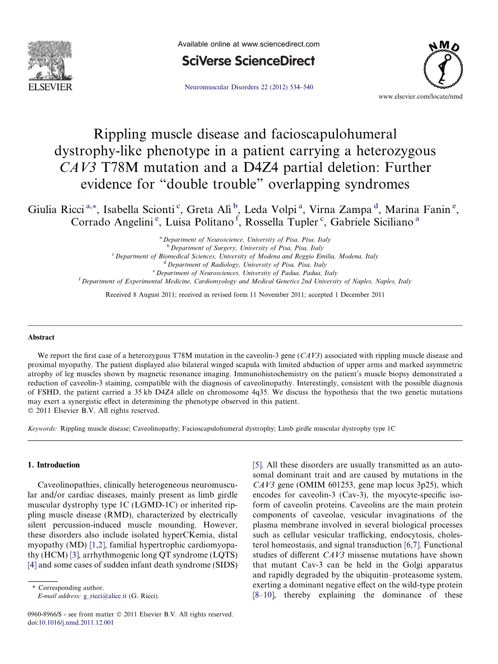 Rippling Muscle Disease and Facioscapulohumeral Dystrophy-Like