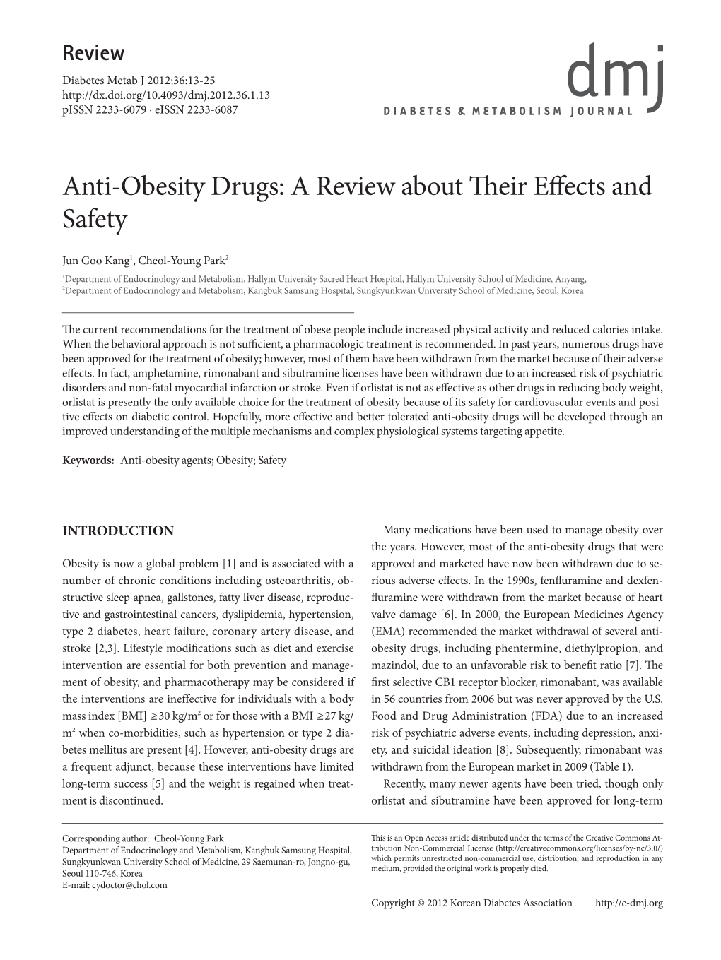 Anti-Obesity Drugs: a Review About Their Effects and Safety