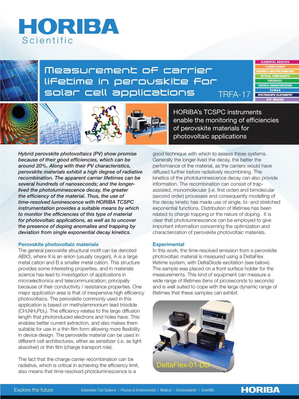 Measurement of Carrier Lifetime in Perovskite for Solar Cell Applications