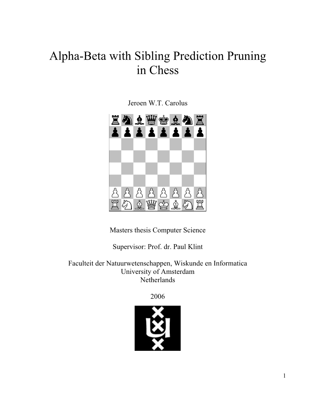 Alpha-Beta with Sibling Prediction Pruning in Chess