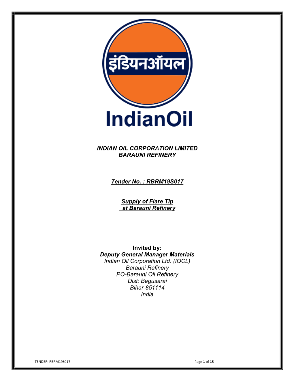 Indian Oil Corporation Limited Barauni Refinery