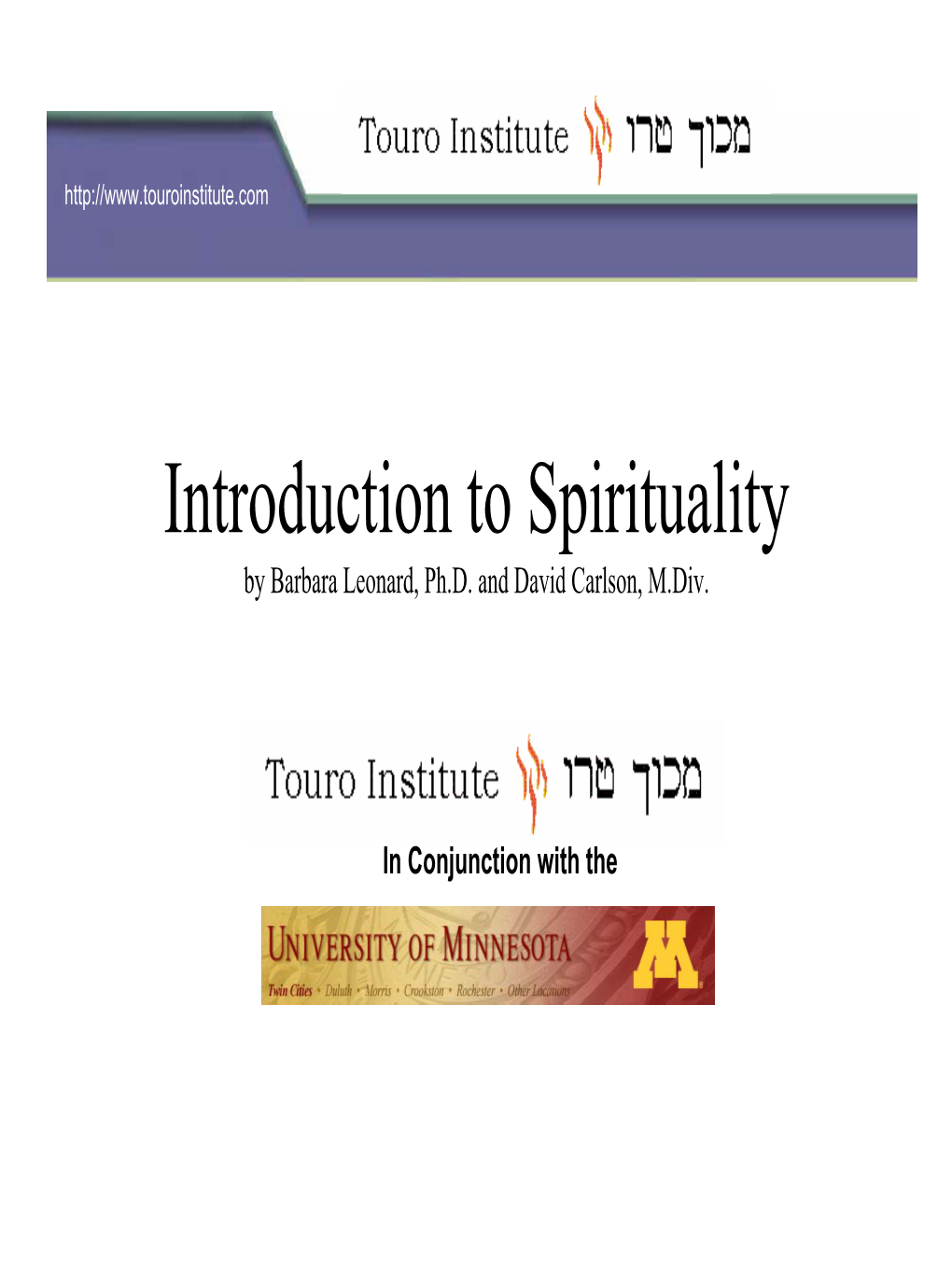 Spirituality Overview