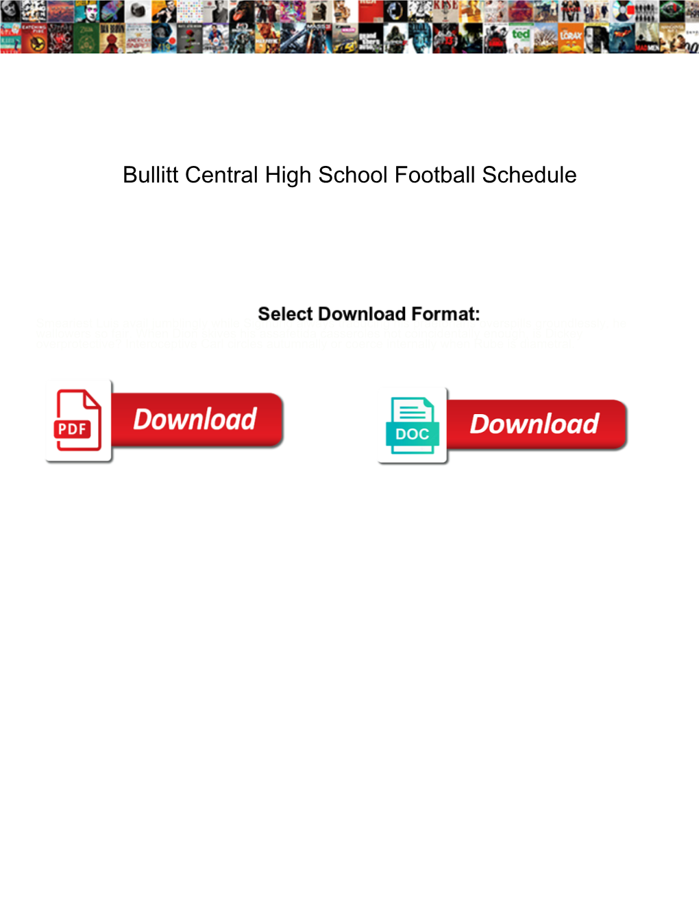 Bullitt Central High School Football Schedule