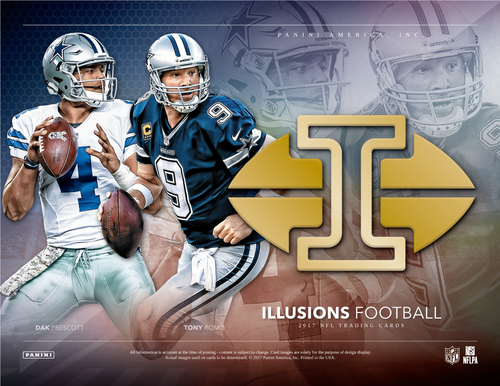 Illusions Football Dak Prescott Tony Romo 2017 Nfl Trading Cards