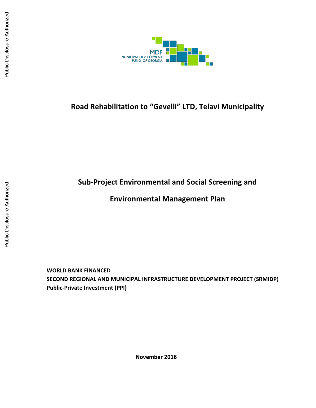 LTD, Telavi Municipality Sub-Project