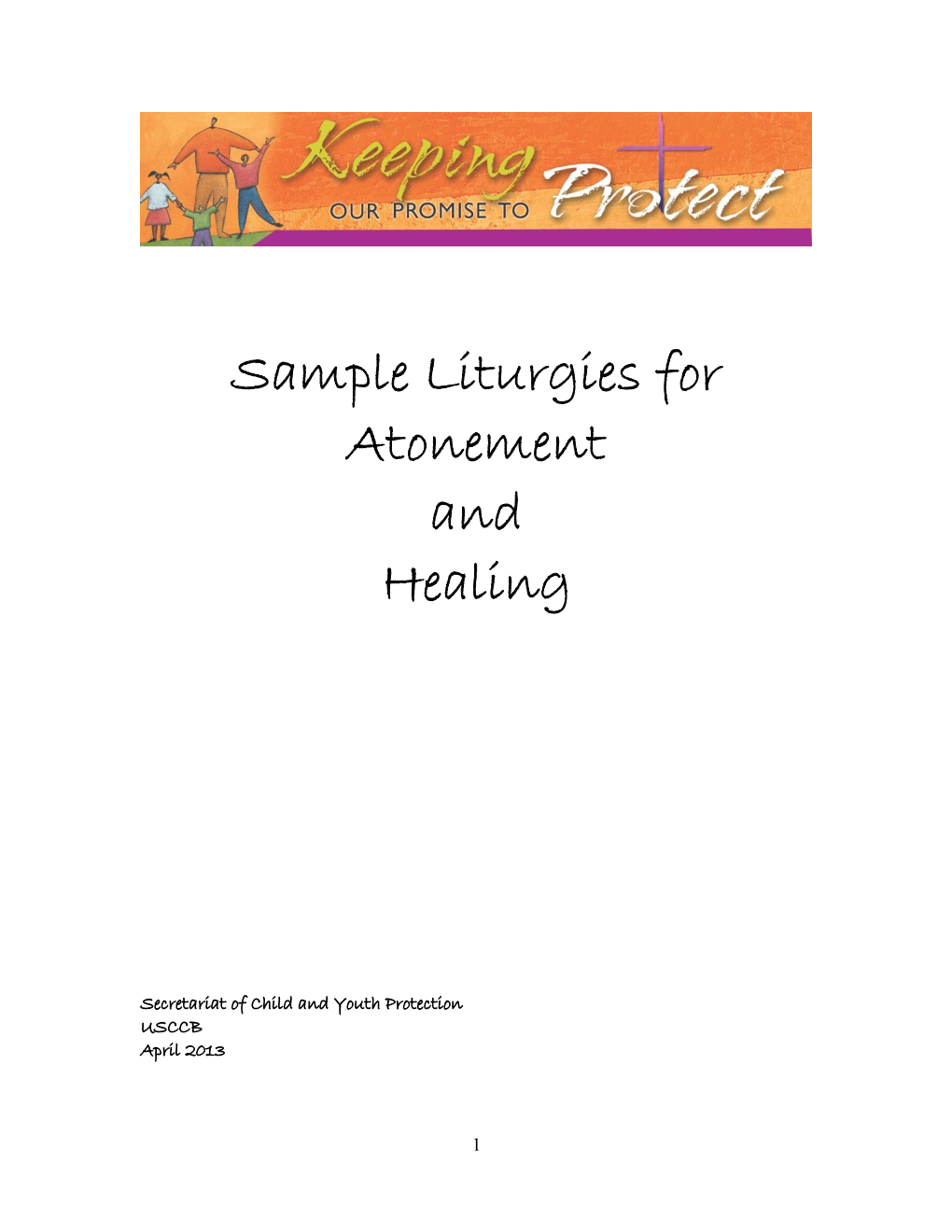 Sample Liturgies for Atonement and Healing