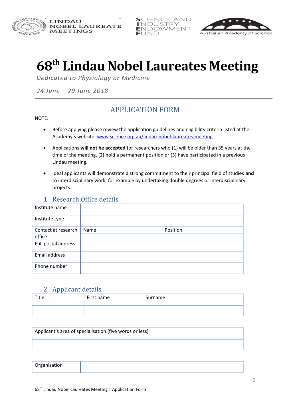 Application Form s14