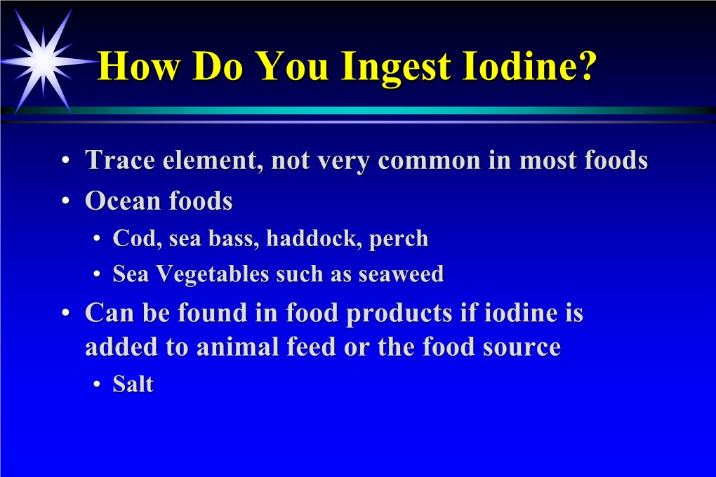 How Do You Ingest Iodine?