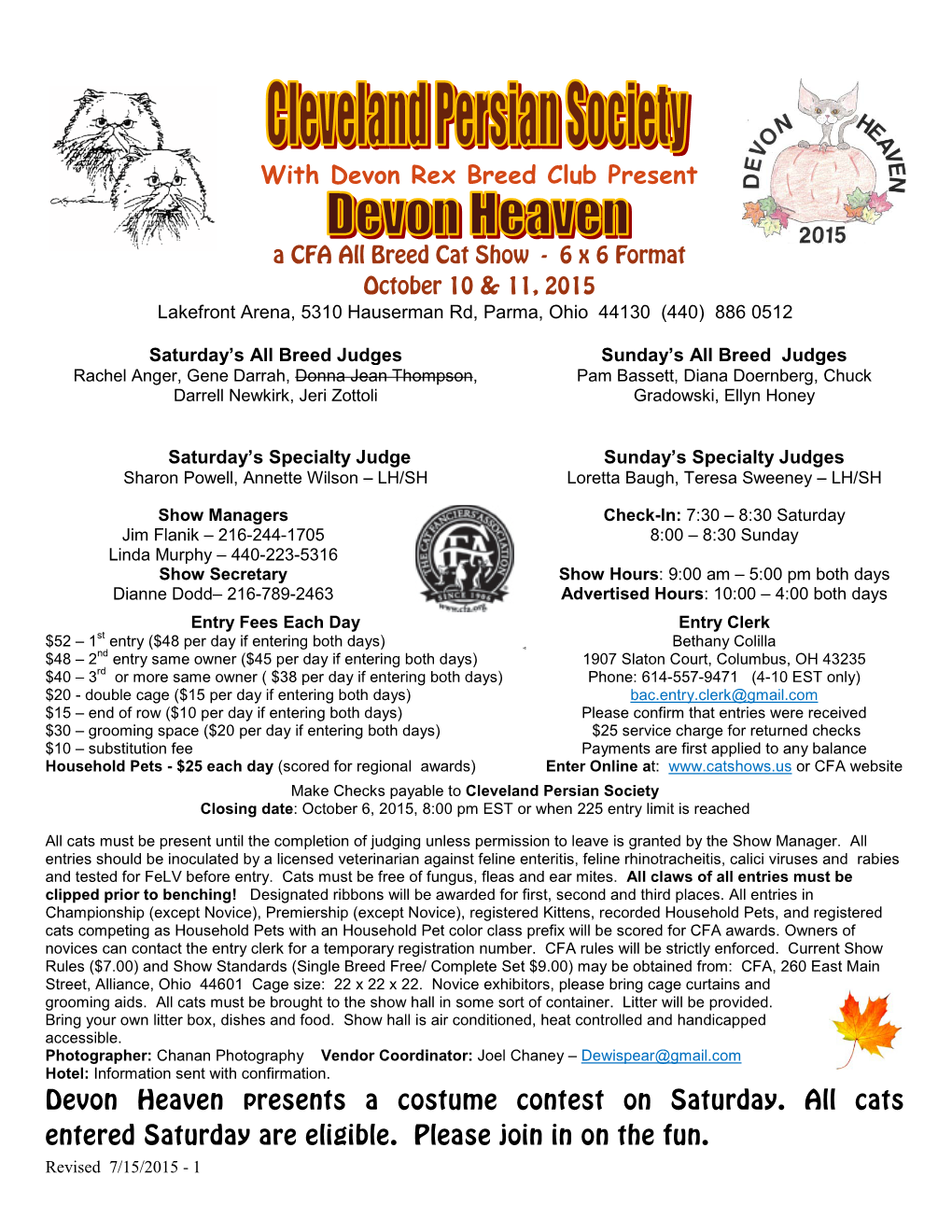 With Devon Rex Breed Club Present Devon Heaven Presents A