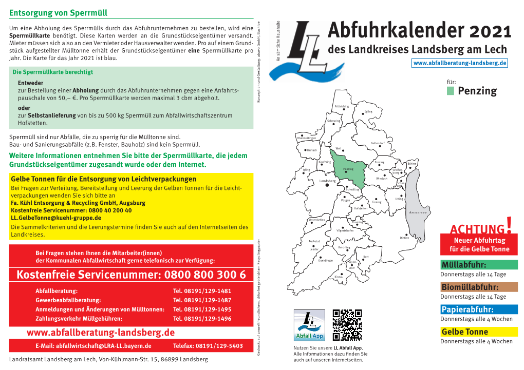 Abfuhrkalender Für Penzing Für Das Jahr 2021