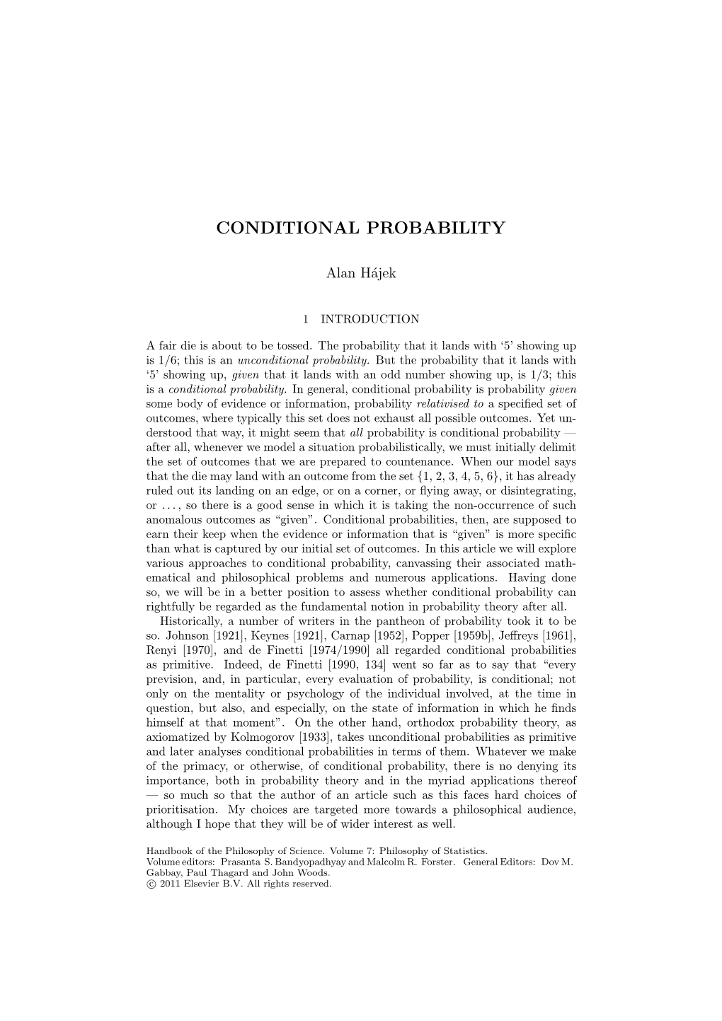 Conditional Probability