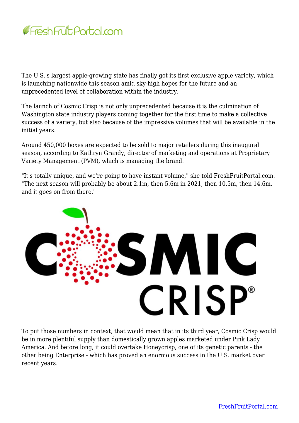 For Cosmic Crisp