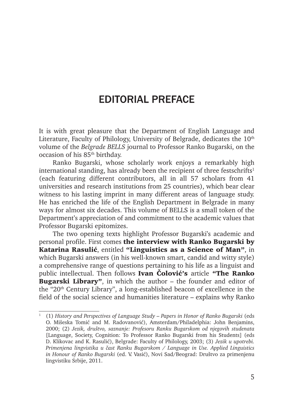 Editorial Preface