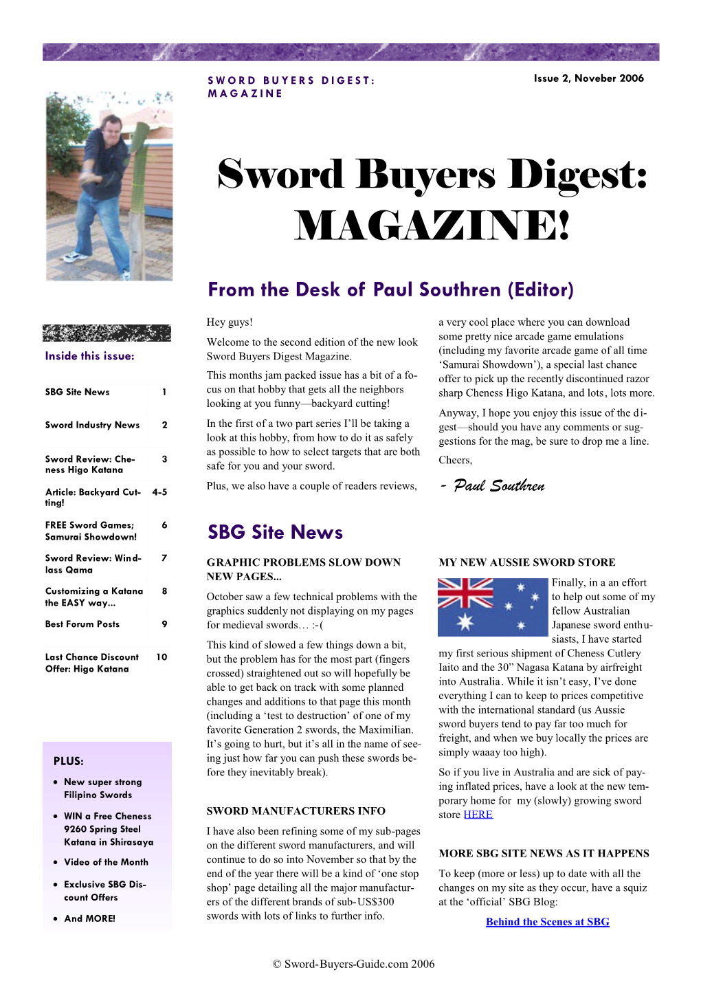 Sword Buyers Digest Magazine