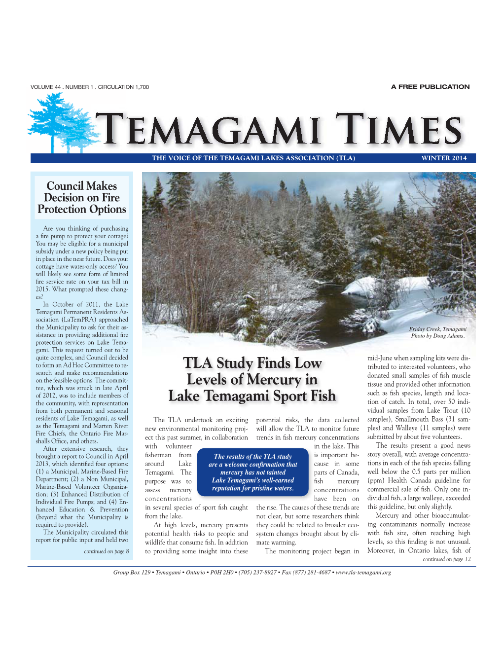 Temagami Times Winter 2014 Pgs 1-13