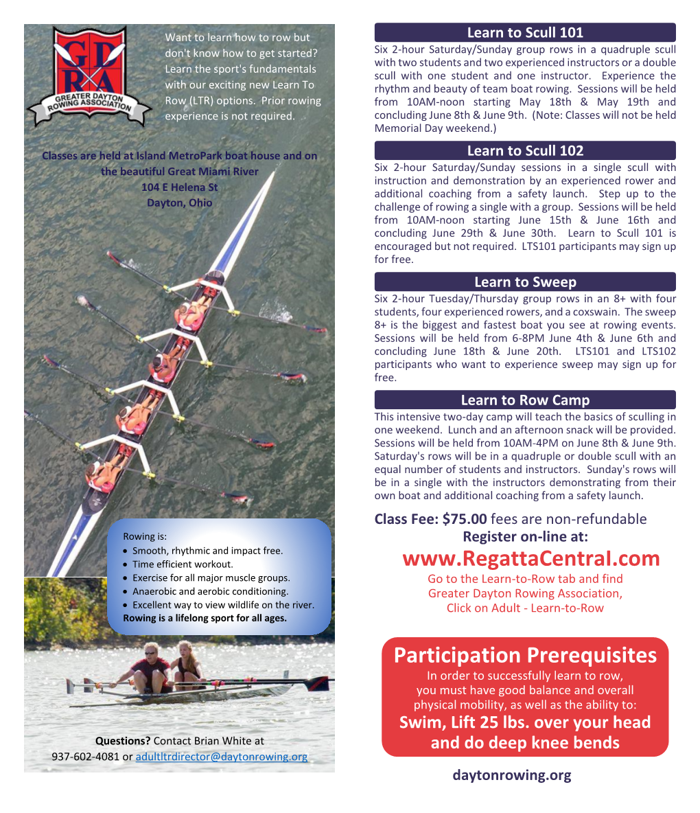 Download the Learn-To-Row Brochure