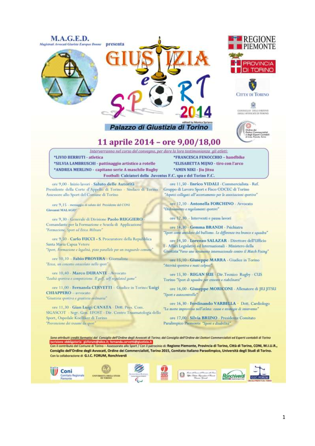 Presentazione Del Convegno Sport E Giustizia