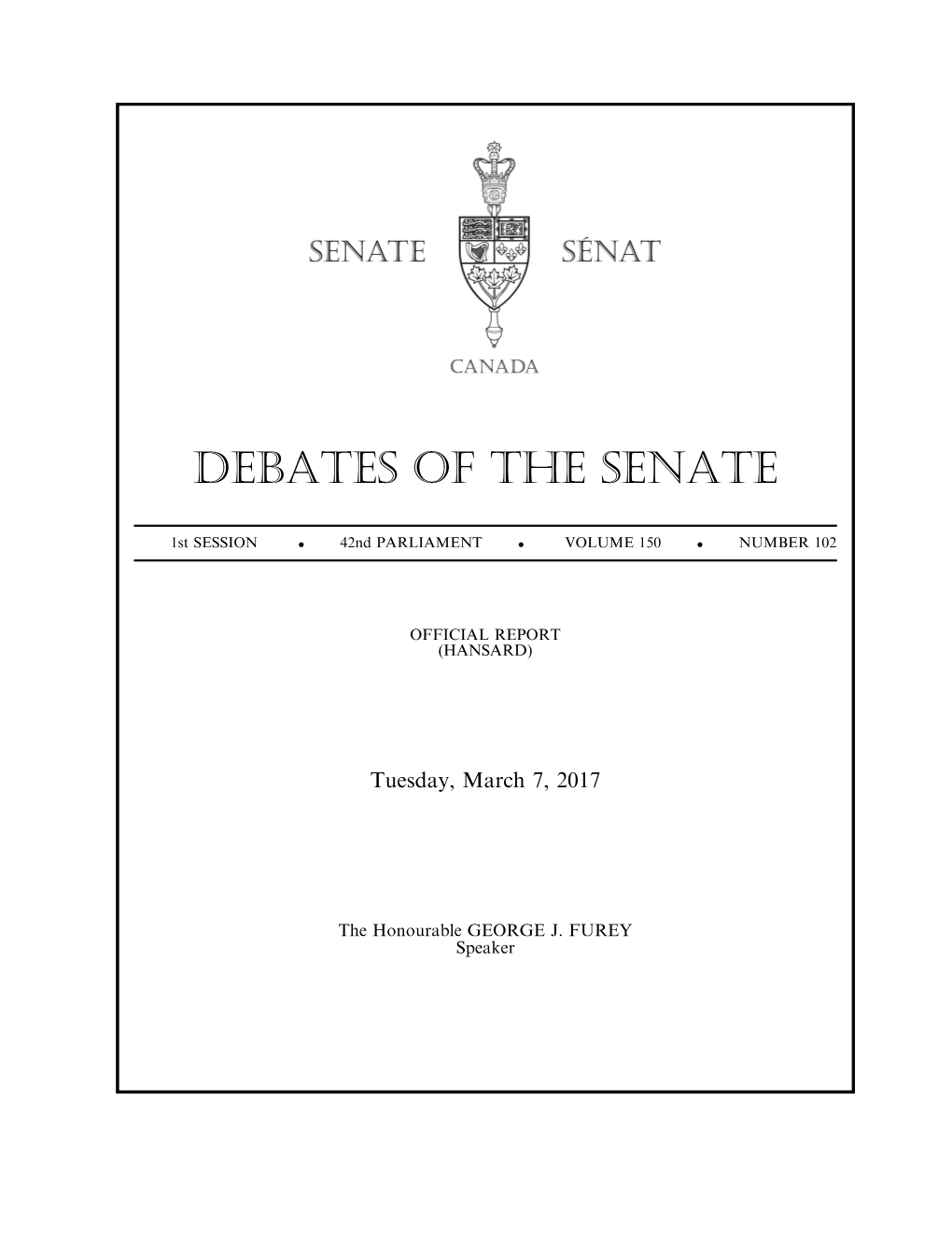 Debates of the Senate