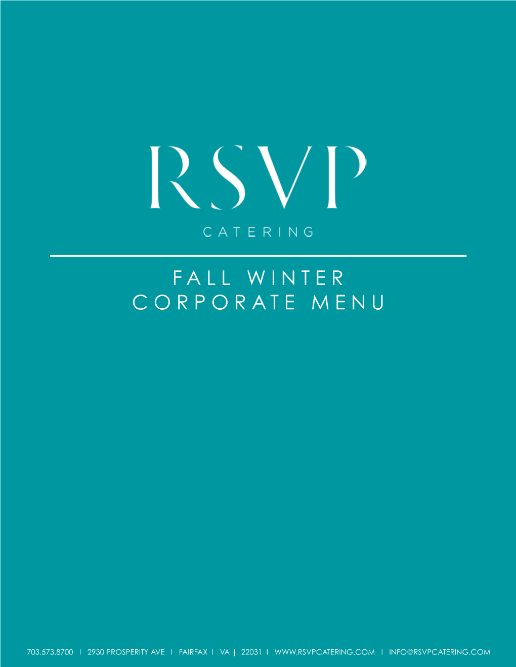 Fall Winter Corporate Menu