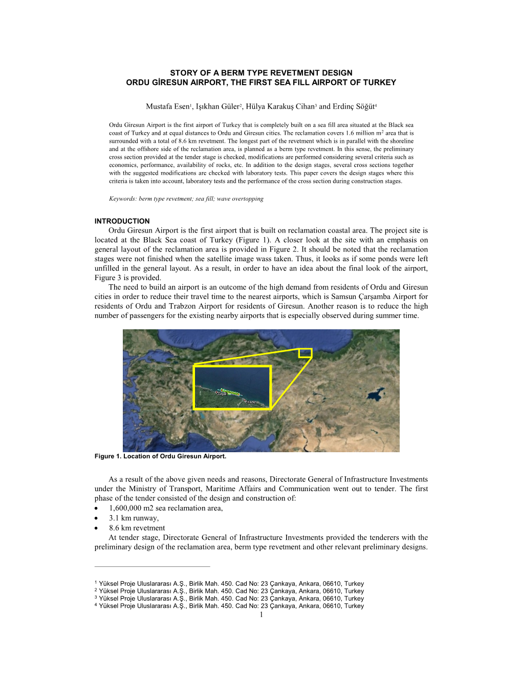 1 Story of a Berm Type Revetment Design Ordu