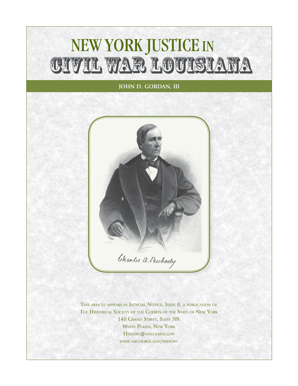 New York Justice in Civil War Louisiana