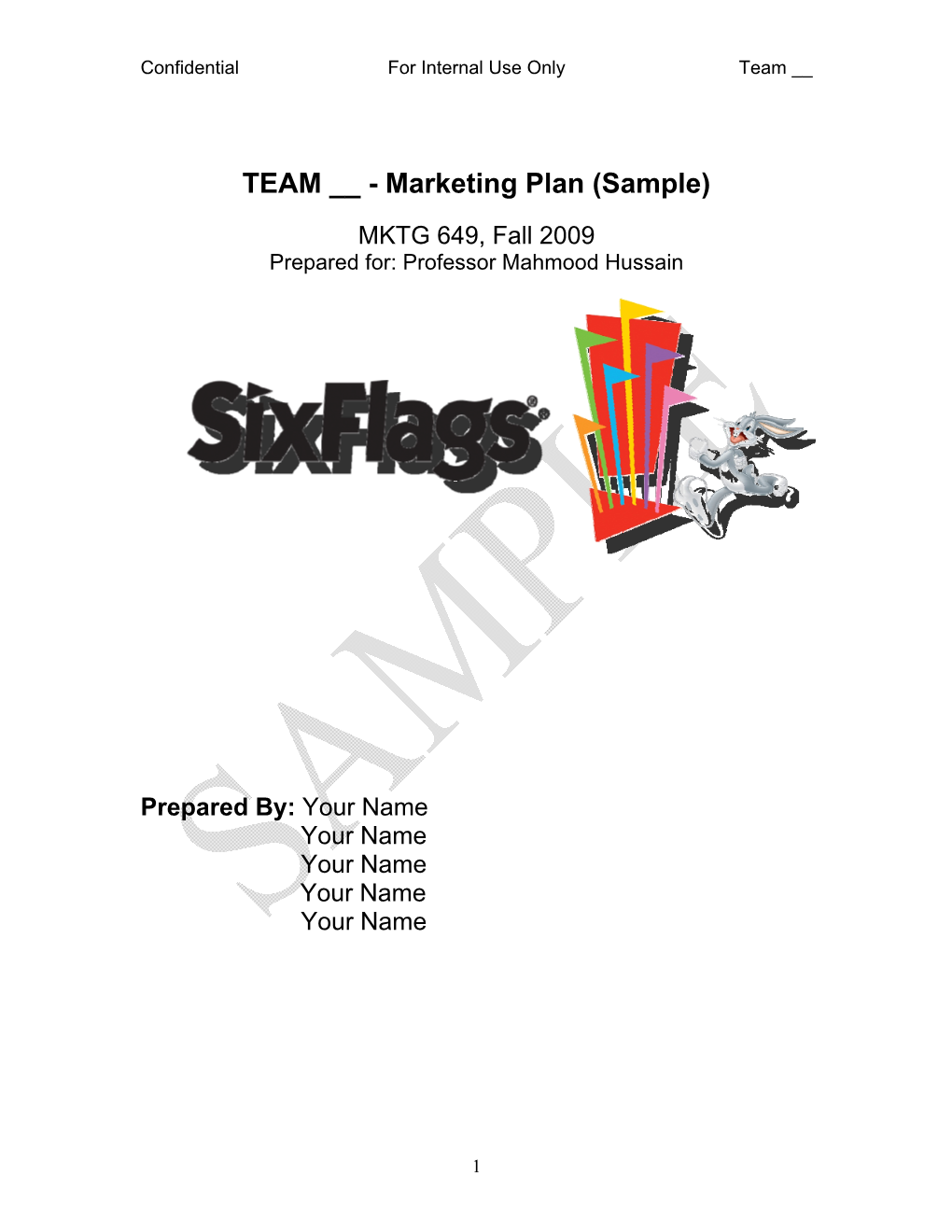 Marketing Plan (Sample)