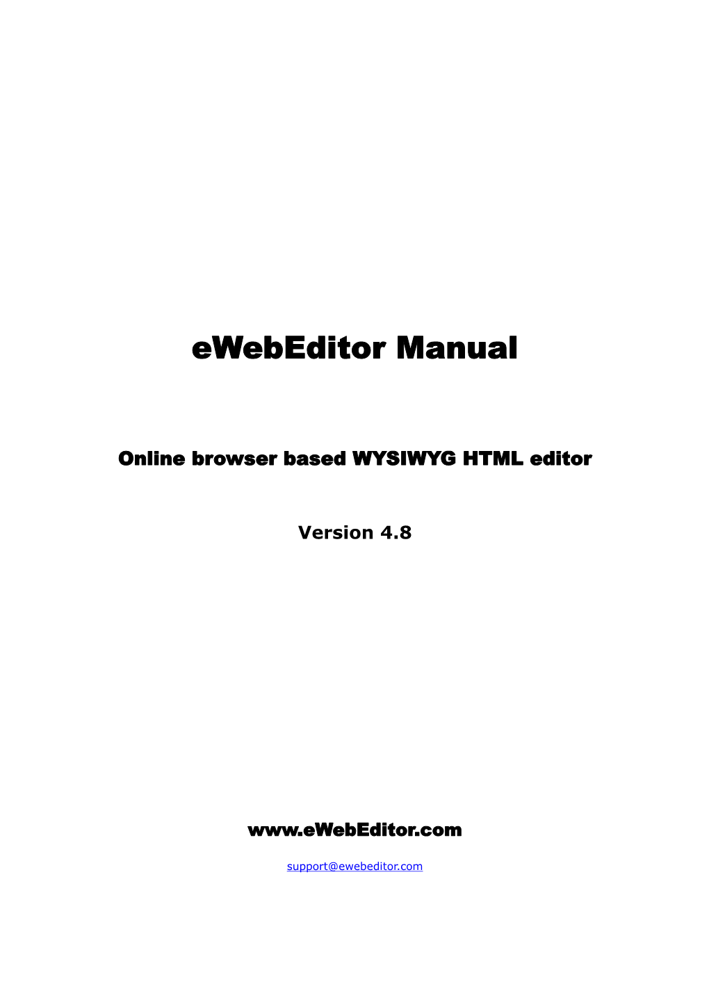 Ewebeditor Manual