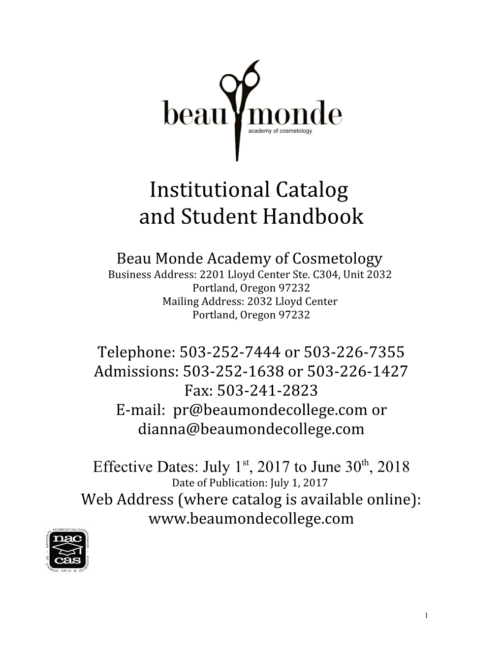 Institutional Catalog