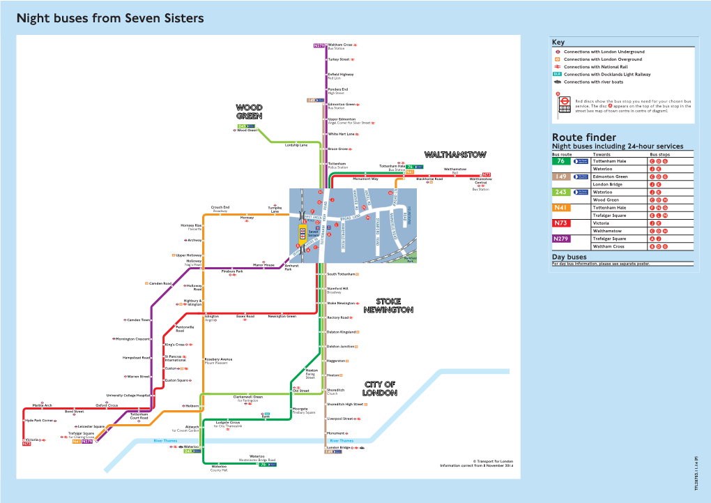 Night Buses from Seven Sisters