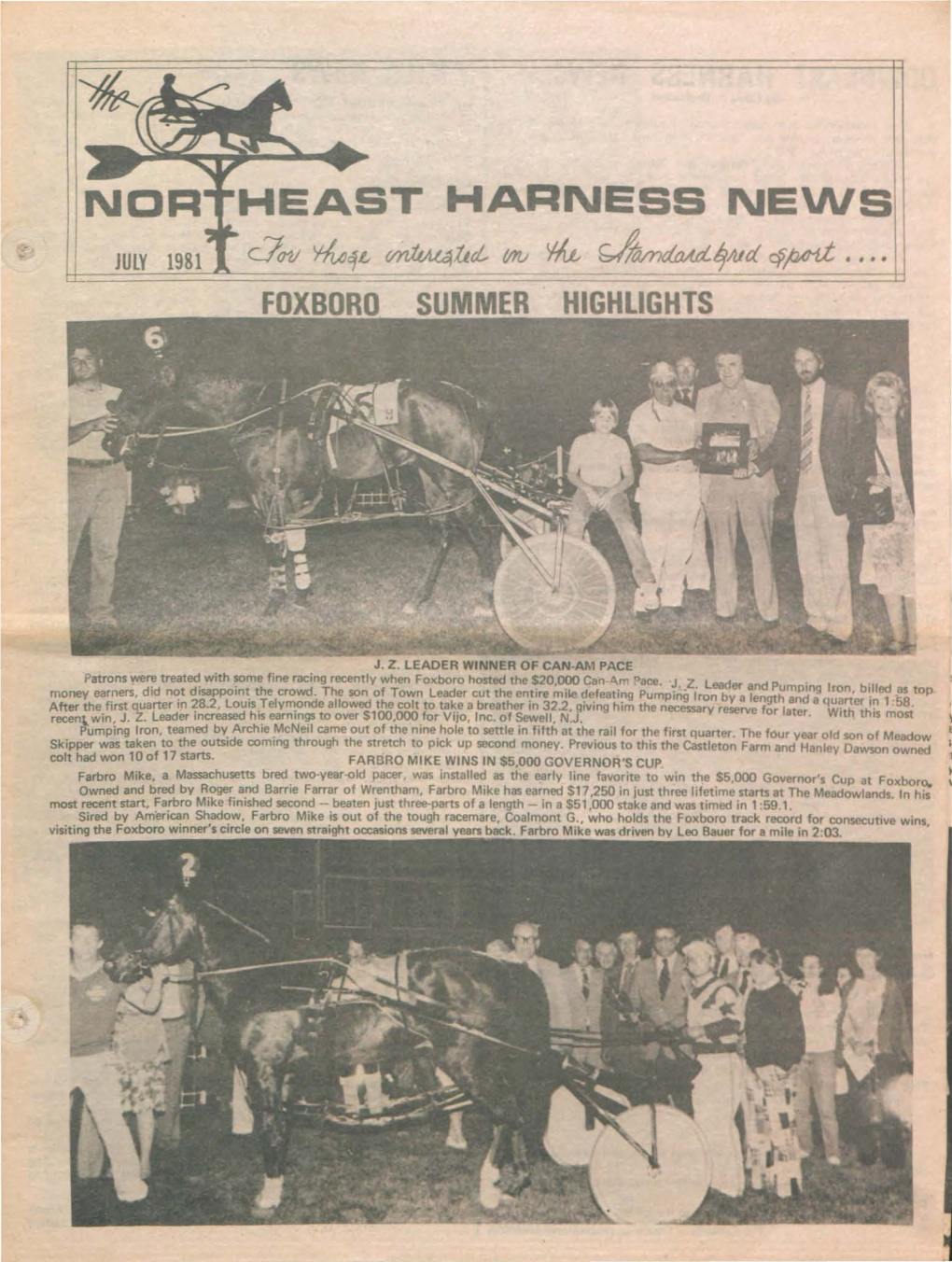 Northeast Harness News, July 1981