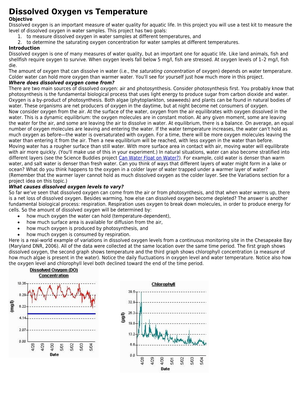 Dissolved Oxygen Vs Temperature