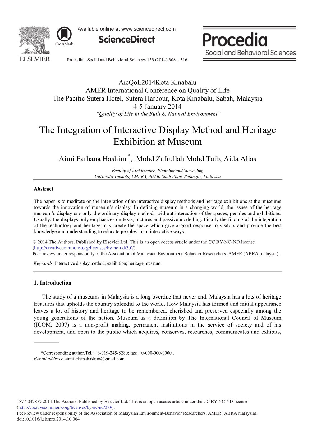 The Integration of Interactive Display Method and Heritage Exhibition at Museum