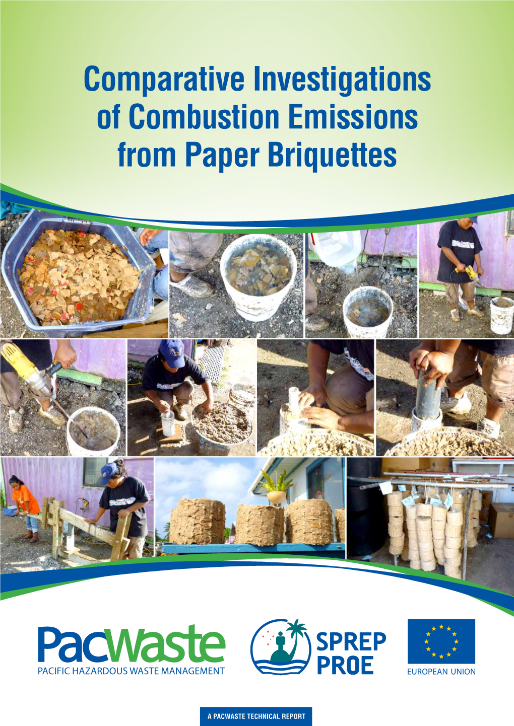 Comparative Investigations of Combustion Emissions from Paper Briquettes