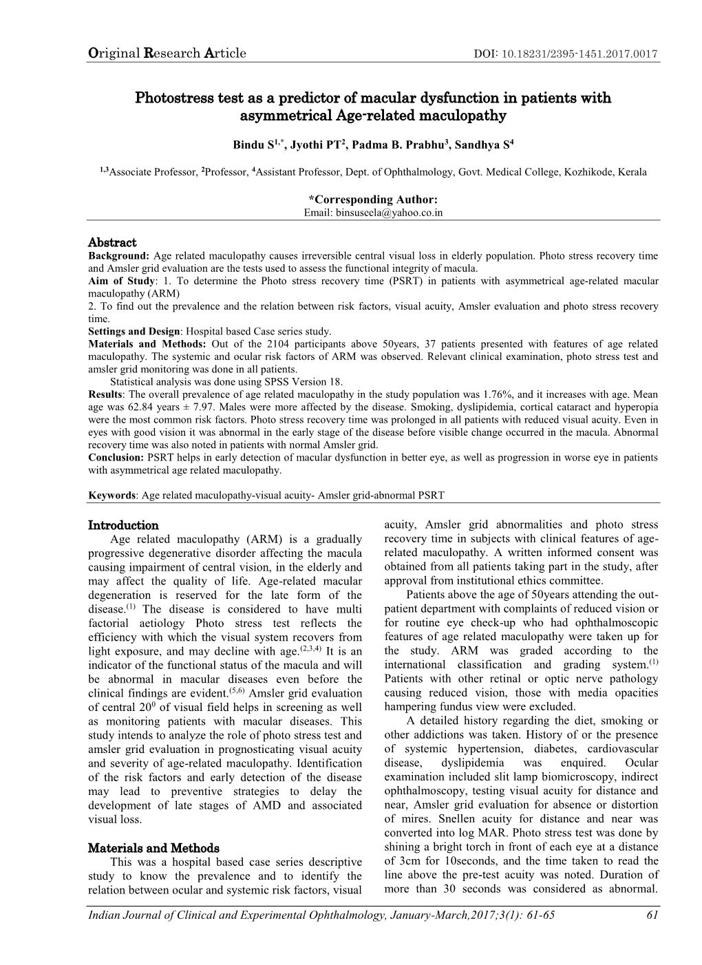 Photostress Test As a Predictor of Macular Dysfunction in Patients with Asymmetrical Age-Related Maculopathy